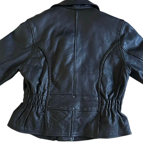 Bikers Dream Apparel Women L Black Leather Motorcycle Jacket Thinsulate Quilted - Picture 10 of 10